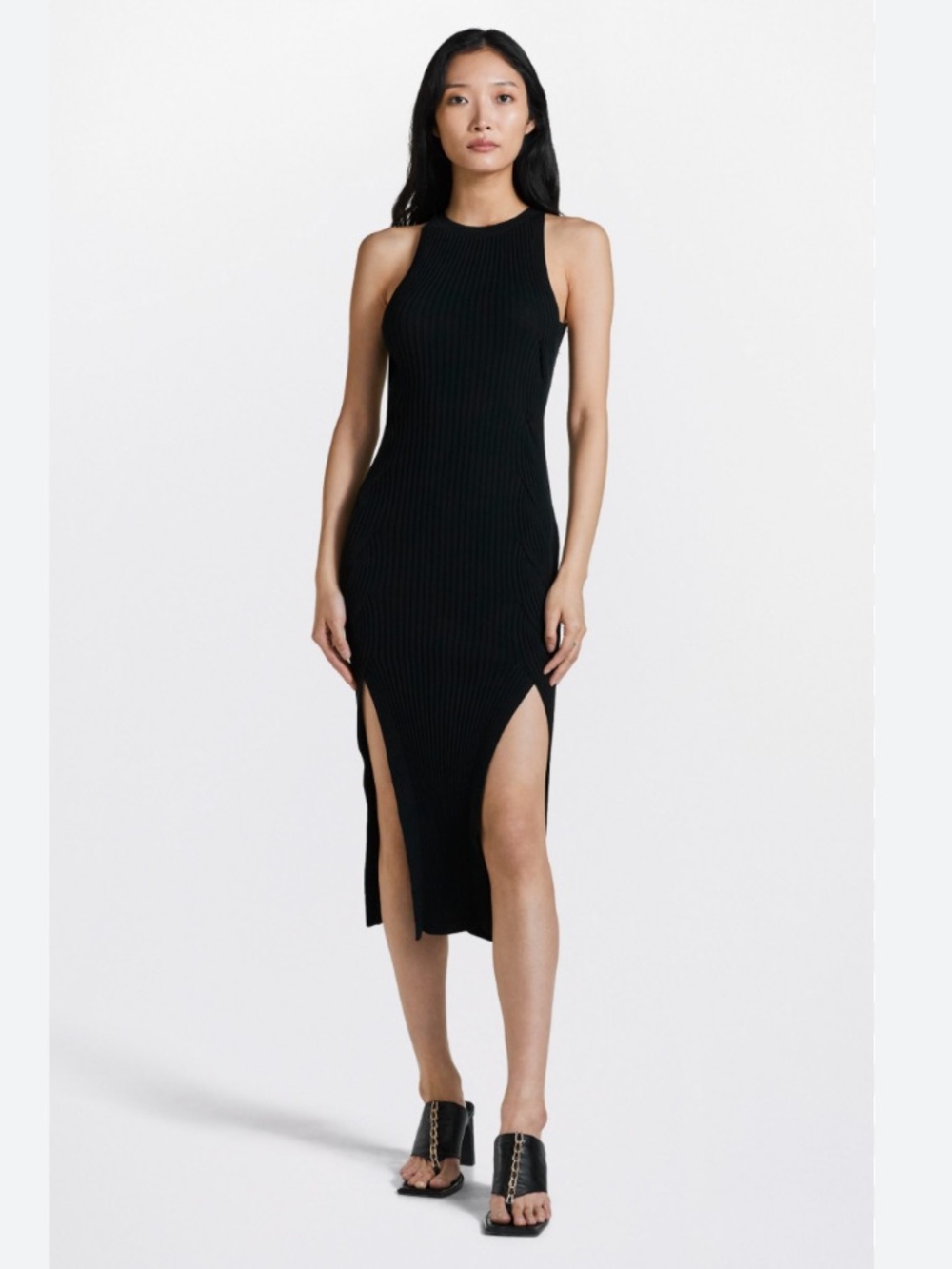 Dion Lee Tidal Cable Ribbed Knit Dress Sz 6